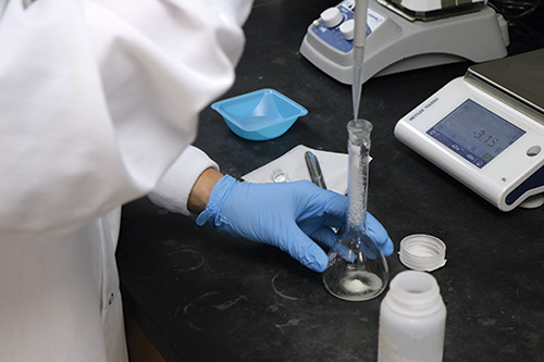 Person working in laboratory