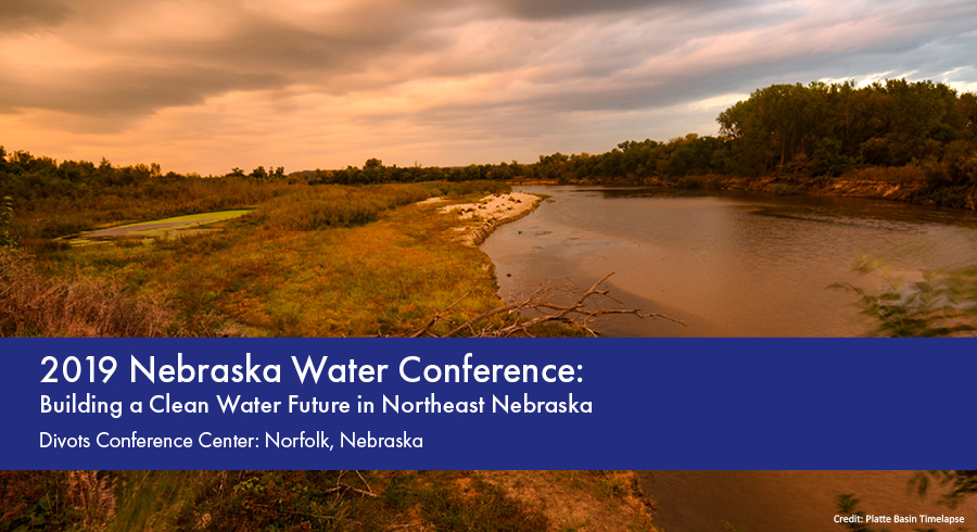 conference graphic. 2019 Nebraska Water Conference: Building a Clean Water Future in Northeast Nebraska