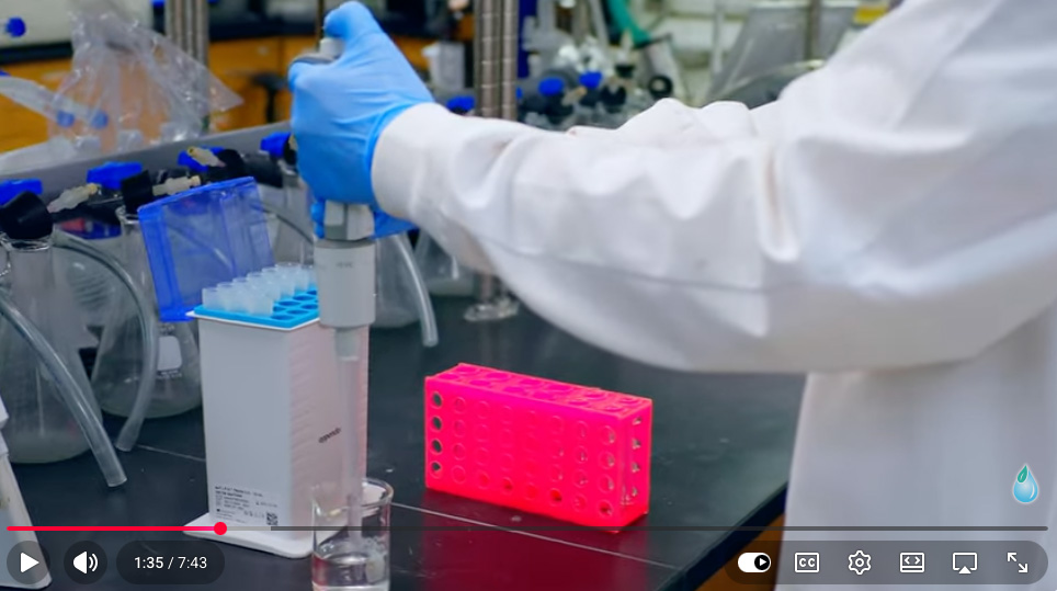 Technician working with laboratory equipment