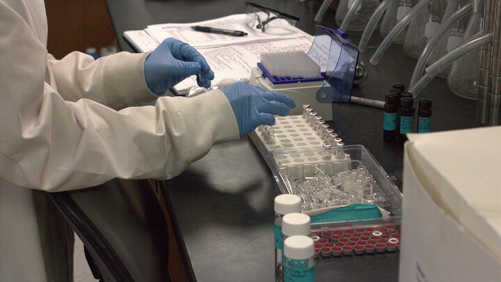 Person working in laboratory